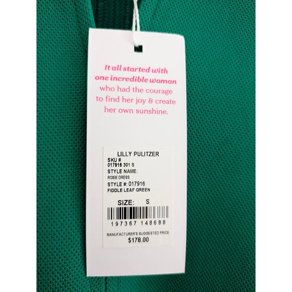 NWT Lilly Pulitzer Rosie Dress Sz Small Fiddle Leaf Green Style 0107916 $178 - Picture 6 of 6